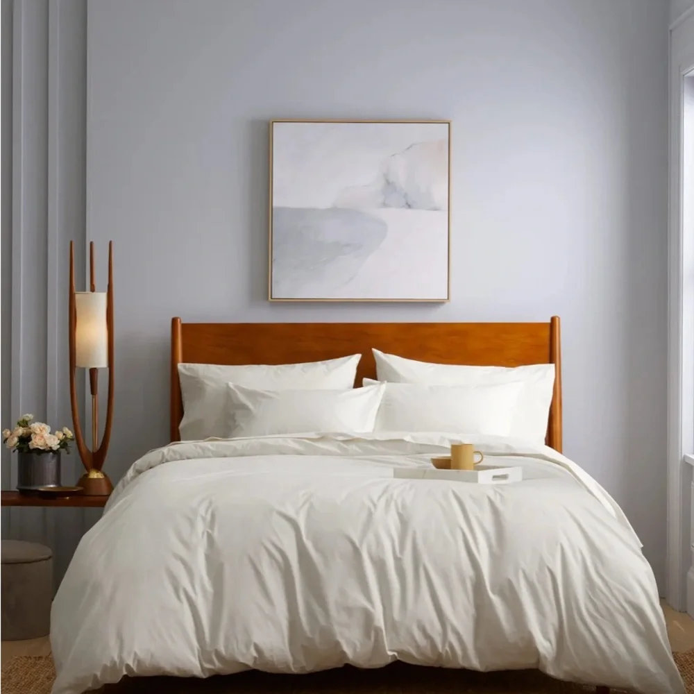 NWOT Quince European Organic Cotton Duvet Set (Ivory)